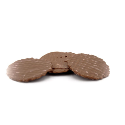 Dinkel Knusperwaffeln mit Kaffeepulver und Vollmilch Schokolade