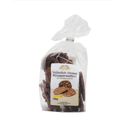 Vollmilch Dinkel Knusperwaffeln mit Cornflakes