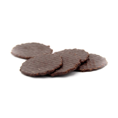 Dinkel Knusperwaffeln mit Zartbitter Schokolade