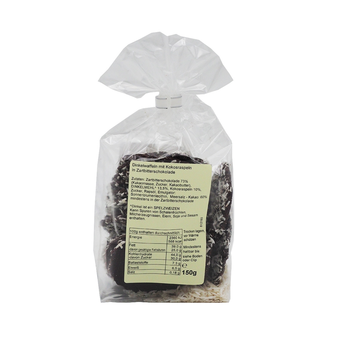 Zartbitter Dinkel Knusperwaffeln mit Kokos – Bild 3